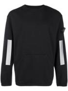 Stone Island Reflective Panel Sweatshirt - Black