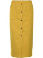 Guild Prime Button Front Skirt - Yellow & Orange