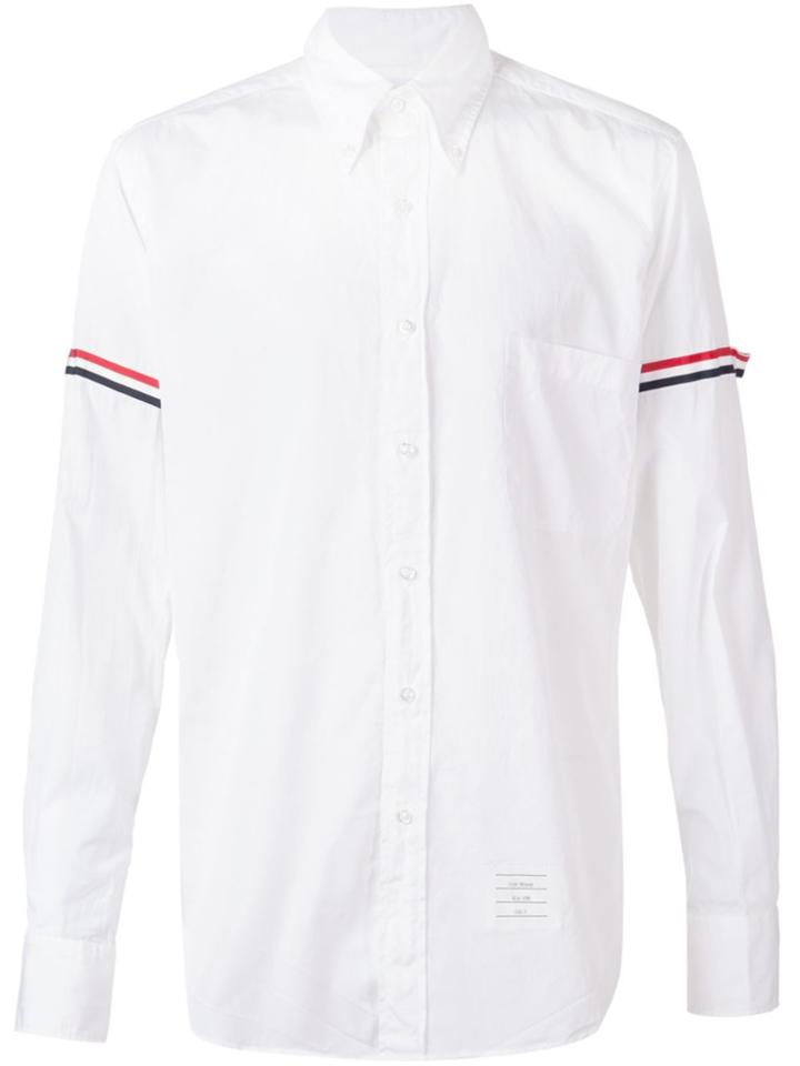 Thom Browne Striped Sleeve Shirt - White