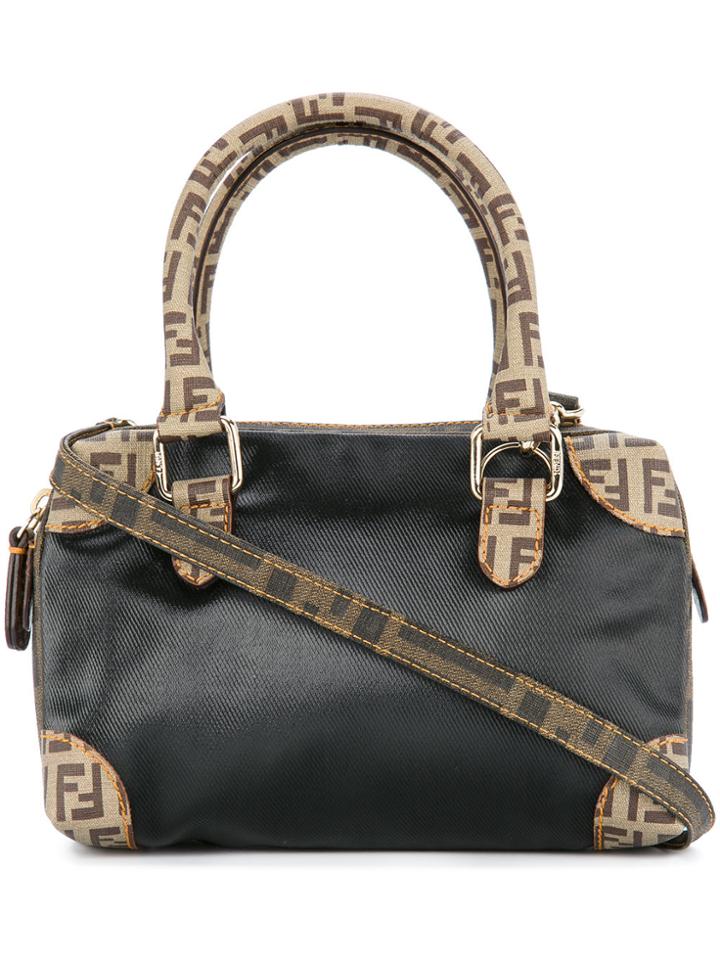 Fendi Vintage Zucca Pattern 2way Tote - Black