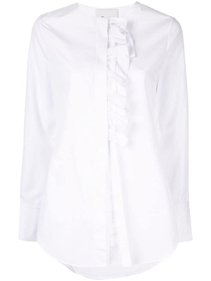 3.1 Phillip Lim Ruffle-front Button-down Shirt - White