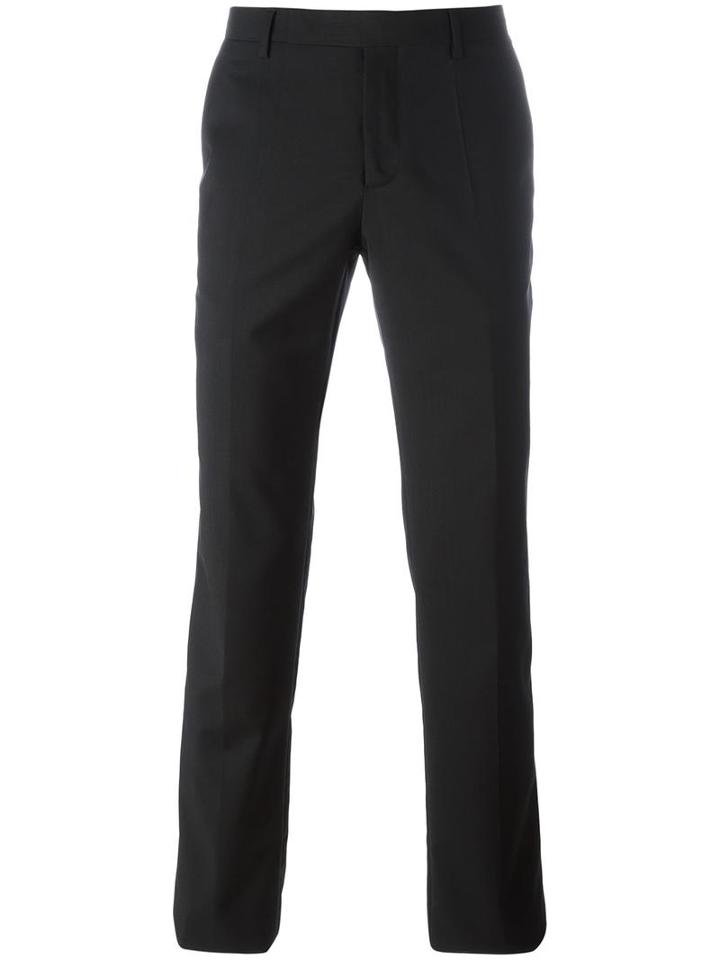Maison Margiela Poplin Trousers, Men's, Size: 48, Black, Virgin Wool/viscose/cotton