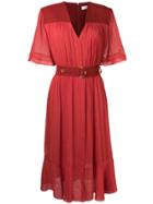 Chloé Cady Midi Dress - Red