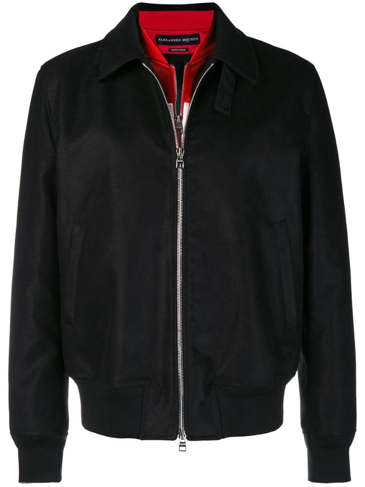 Alexander Mcqueen Zipped Shirt Jacket - Black