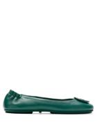 Tory Burch Minnie Travel Ballet With Leather - Green