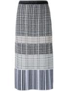 Proenza Schouler Monochrome Knitted Pencil Skirt, Size: Xs, Black, Silk/cotton/polyester/viscose