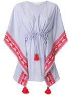 Tory Burch Tie Waist Tassel Dress - Blue