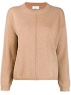 Allude Cashmere Blend Sweater - Brown
