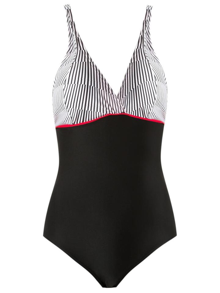 Amir Slama Panelled Swimsuit - Black
