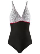 Amir Slama Panelled Swimsuit - Black