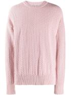 Ami Alexandre Mattiussi Oversize Crewneck Sweater - Pink