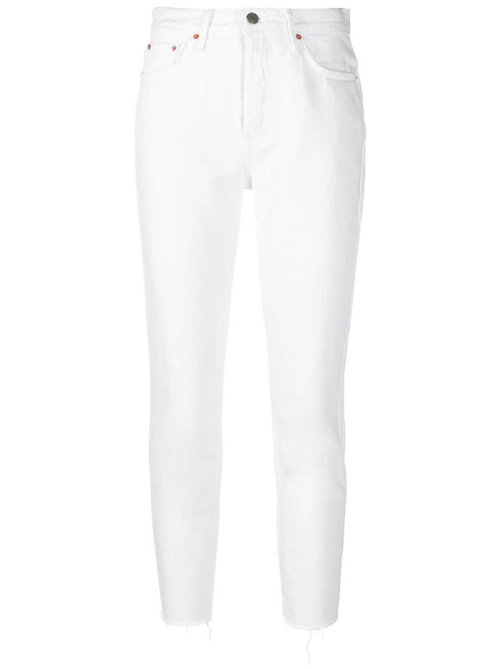 Grlfrnd Cropped Skinny Jeans - White
