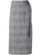 Joseph Belted Checked Skirt - Black