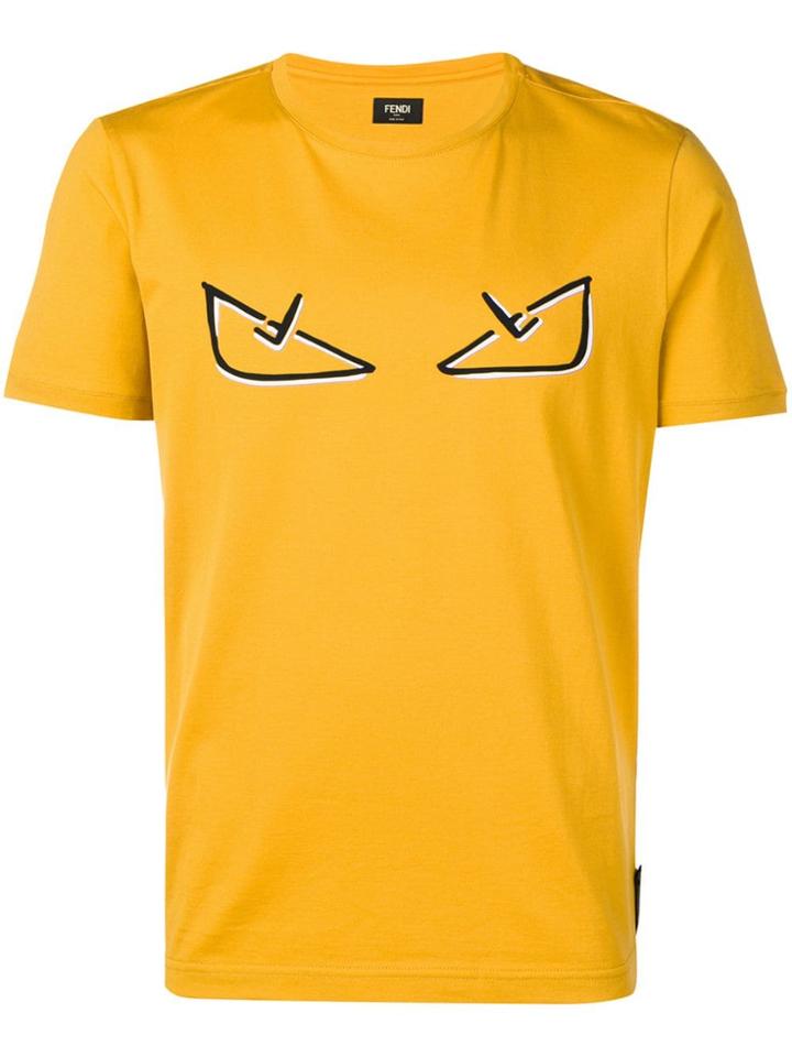Fendi Bag Bug Eyes T-shirt - Yellow
