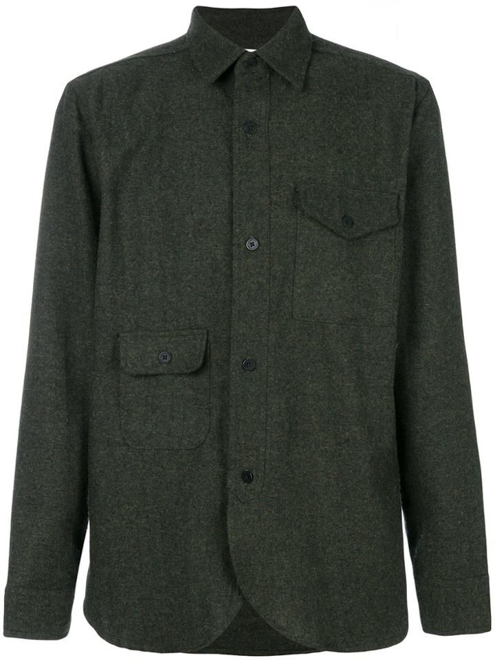 Han Kj0benhavn Tweed Military Shirt - Green