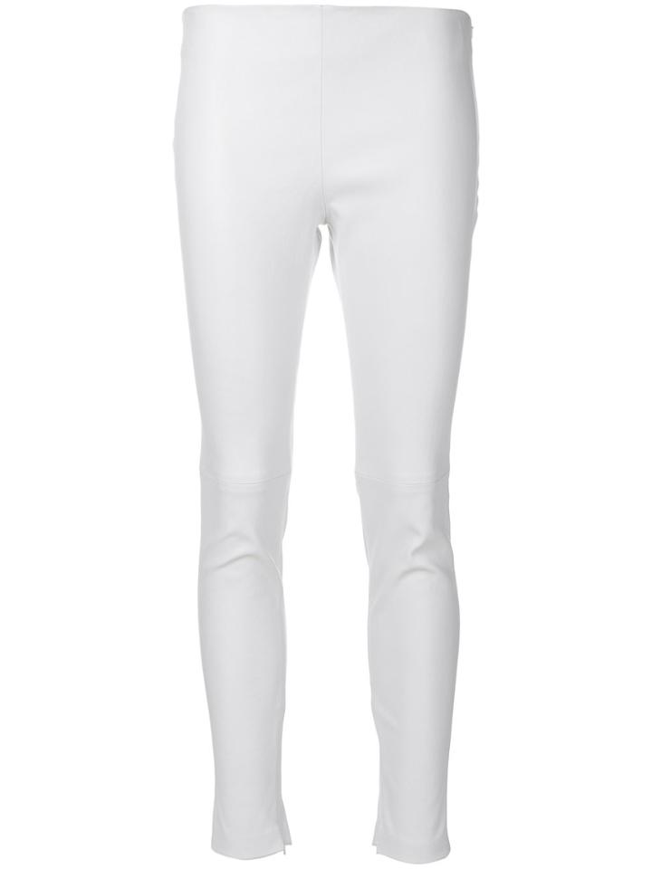 Givenchy Mid-rise Leather Leggings - White