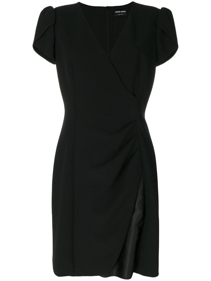Giorgio Armani - Short Dress - Women - Silk/spandex/elastane/virgin Wool - 46, Black, Silk/spandex/elastane/virgin Wool