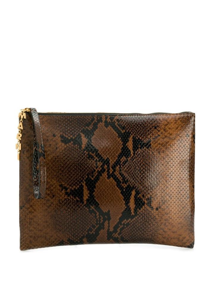 Marni Python Clutch - Brown