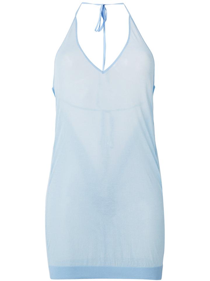Jacquemus Tie Back Halter Top - Blue