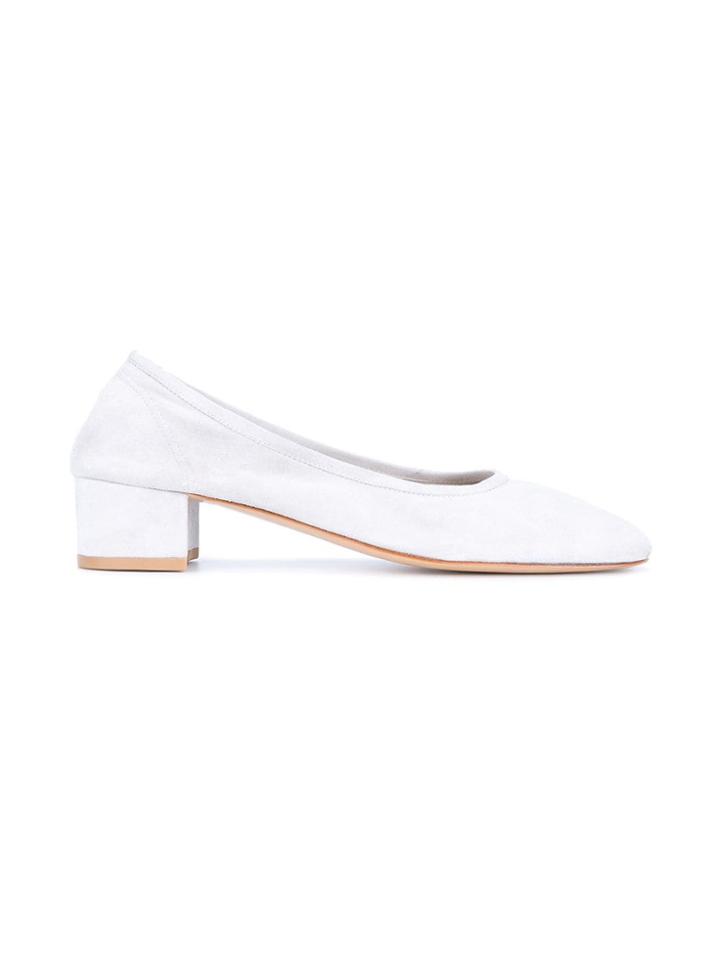 Maryam Nassir Zadeh White Roberta 40 Suede Pumps