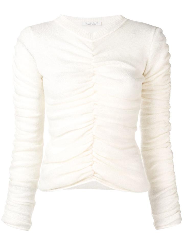 Philosophy Di Lorenzo Serafini Ruched Jumper - White
