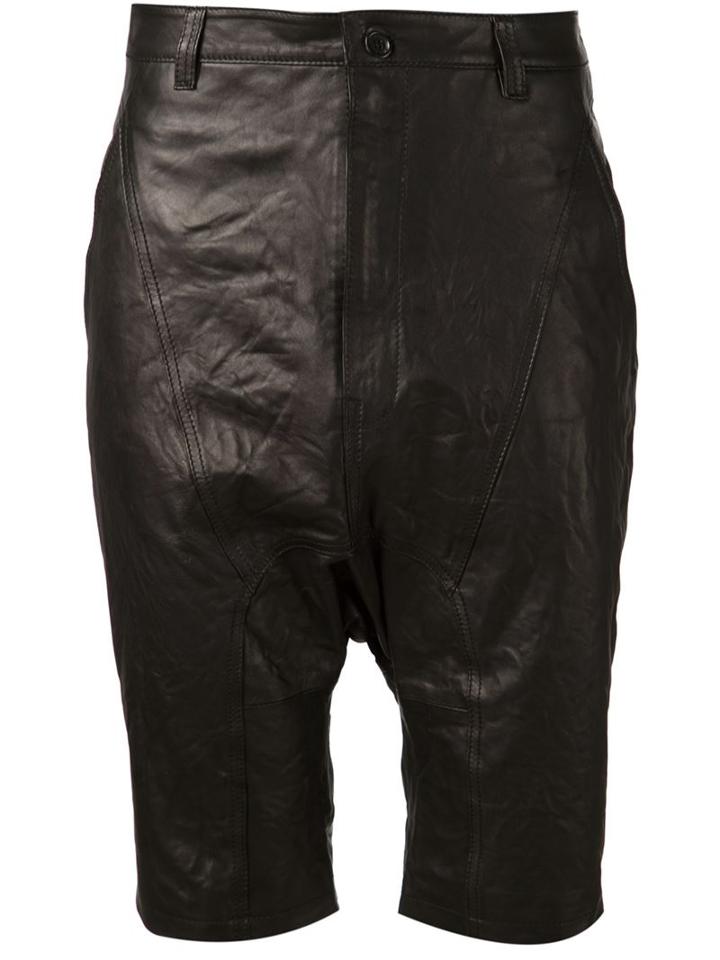 Alexandre Plokhov Lambskin Shorts, Men's, Size: 50, Black, Lamb Skin