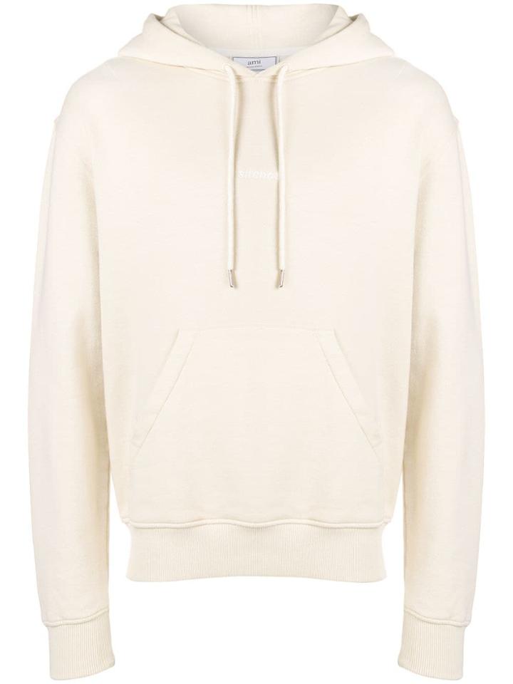 Ami Alexandre Mattiussi Sweatshirt With Silence Embroidery - Neutrals