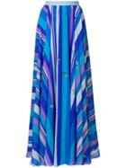 Emilio Pucci Printed Maxi Skirt - Blue