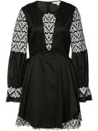 Jonathan Simkhai - Embroidered Flared Dress - Women - Cotton - L, Women's, Black, Cotton
