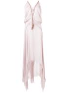 Di Liborio - Frayed Edge Dress - Women - Modal - 40, Pink/purple, Modal