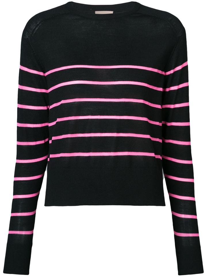 Nude Striped Knit Sweater - Black