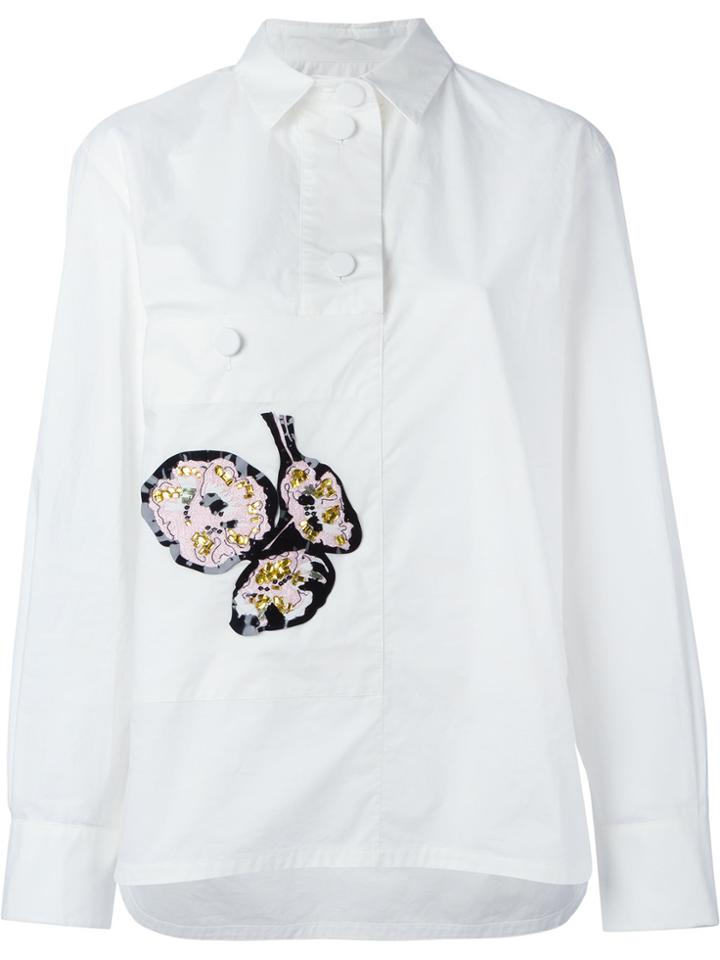 Marni Floral Emboirdered Shirt - White