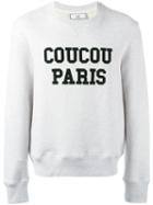 Ami Alexandre Mattiussi Coucou Paris Sweatshirt, Men's, Size: Xl, Grey, Cotton