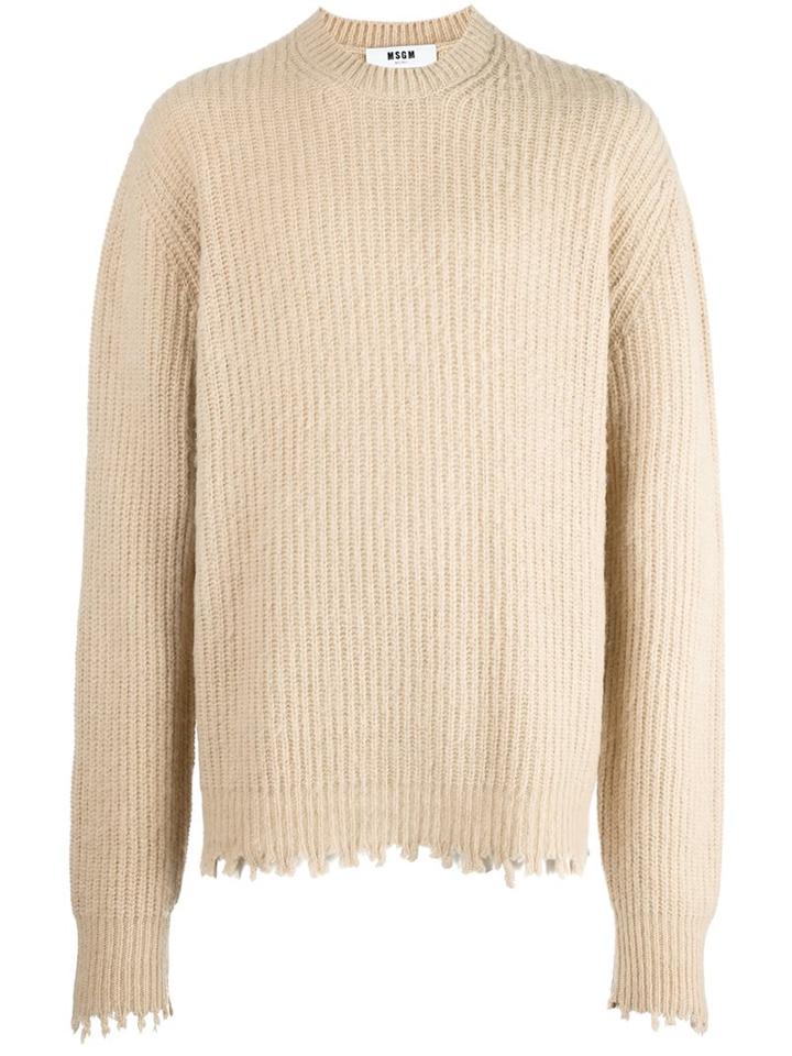 Msgm Ribbed Knit Jumper