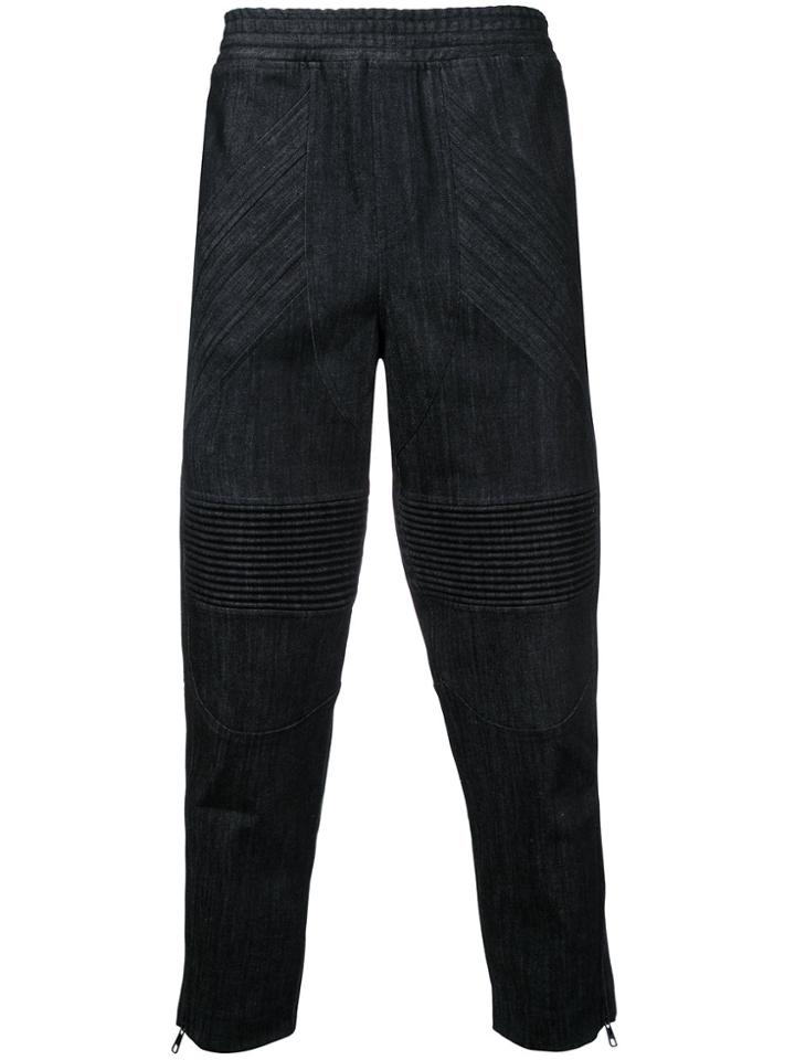 Neil Barrett Cropped Biker Trousers - Black