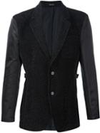 Alexander Mcqueen Sparkle Tweed Blazer, Men's, Size: 50, Black, Cotton/polyamide/spandex/elastane/virgin Wool
