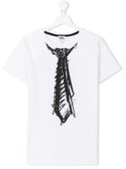 Karl Lagerfeld Kids Tie Print T-shirt - White