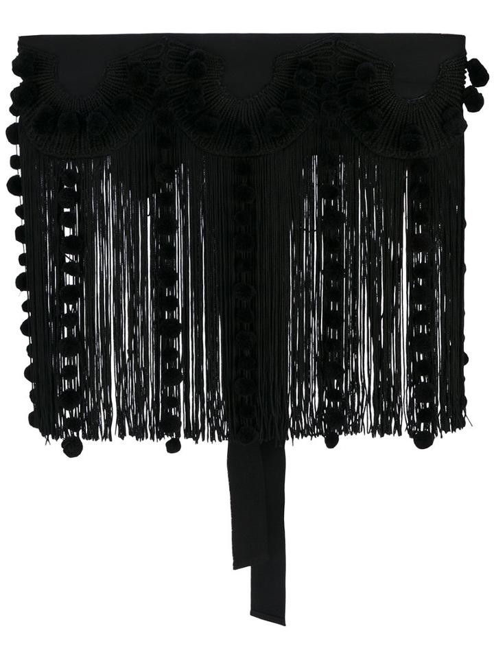No21 - Embroidered Belt - Women - Cotton/viscose/polyester - One Size, Black, Cotton/viscose/polyester