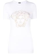 Versace Medusa Embellished T-shirt - White