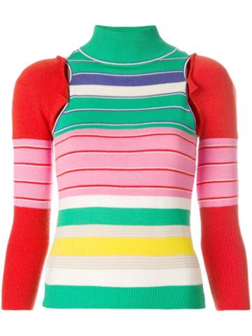 John Galliano Pre-owned Removable Sleeves Knitted Blouse - Multicolour