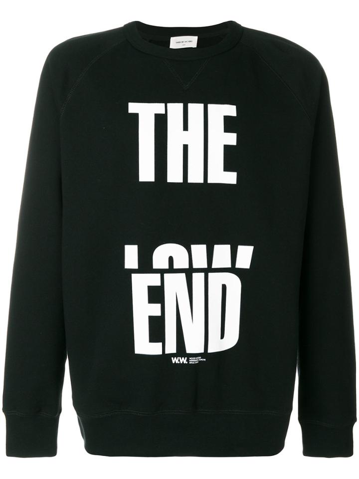 Wood Wood Long Sleeved Printed Sweater - Black