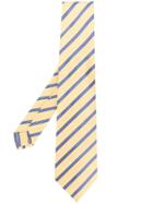 Kiton Striped Tie - Yellow & Orange