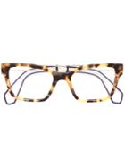Miu Miu Eyewear Tortoiseshell Square Glasses - Brown