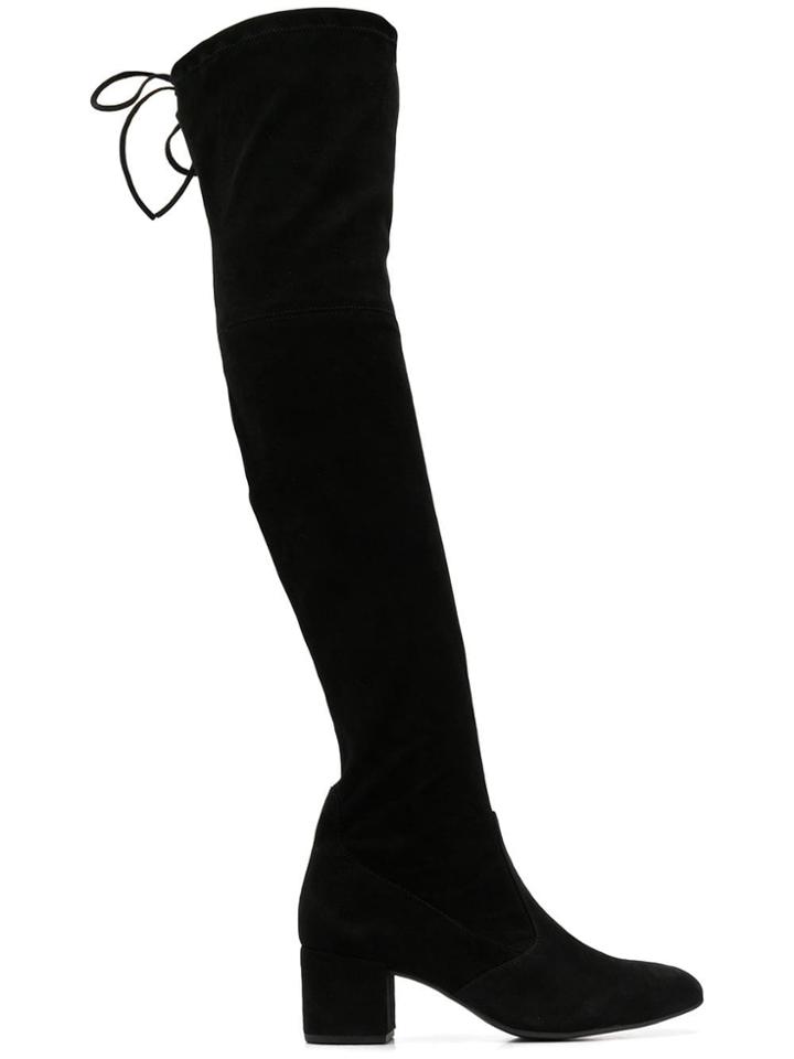 Hogl Lace-up Over The Knee Boots - Black