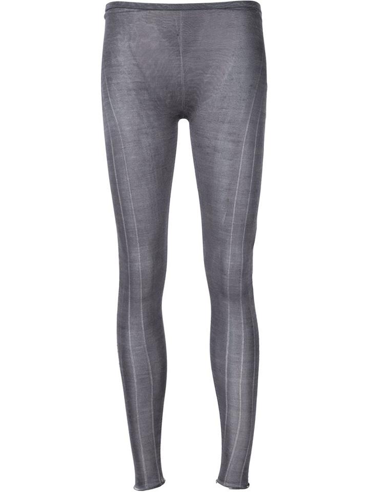 Label Under Construction Fine Knit Leggings, Women's, Size: 40, Grey, Cotton/spandex/elastane