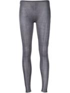 Label Under Construction Fine Knit Leggings, Women's, Size: 40, Grey, Cotton/spandex/elastane
