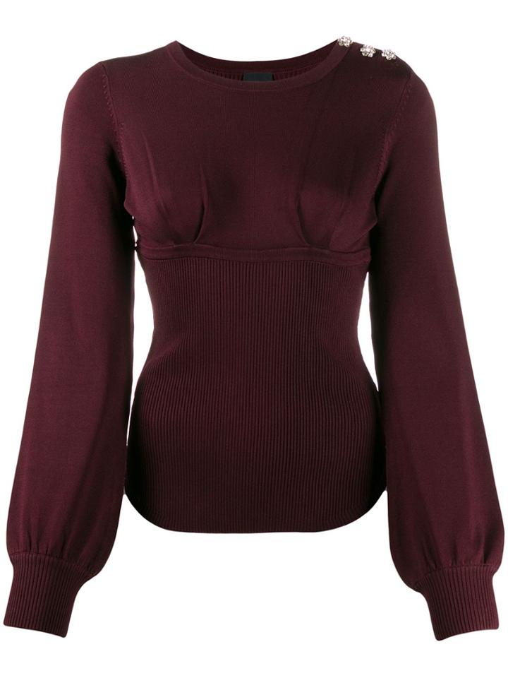 Pinko Structure Panelled Jumper - Red