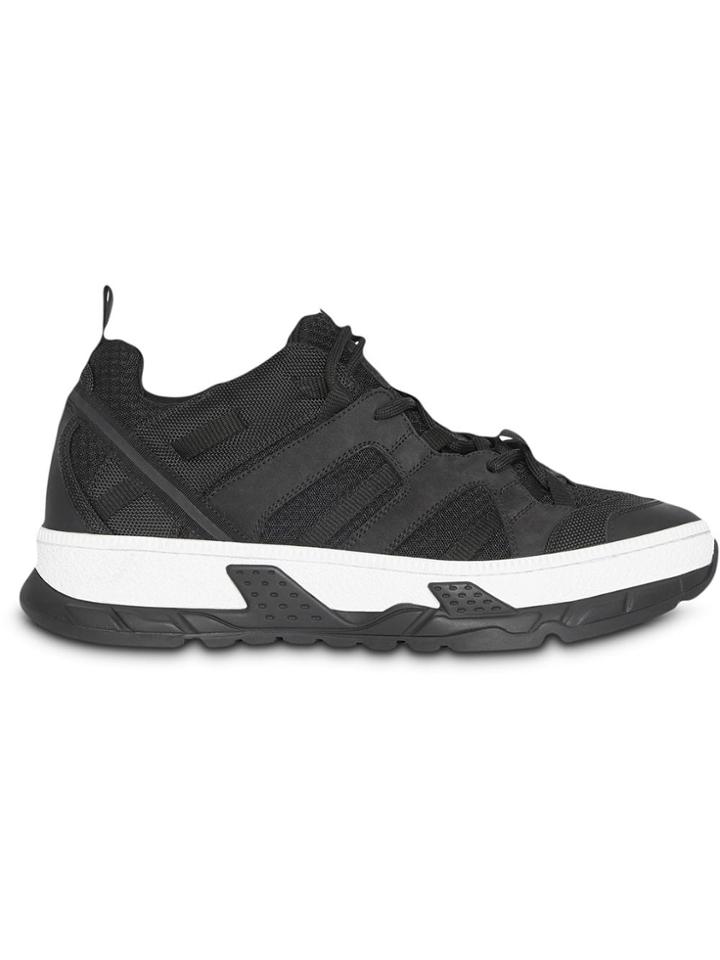 Burberry Mesh And Nubuck Sneakers - Black