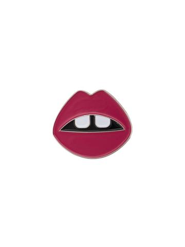 Gelareh Mizrahi Lara Stoned Lip Pin - Red
