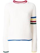 Thom Browne 4-bar Stripe Chunky Jumper - White